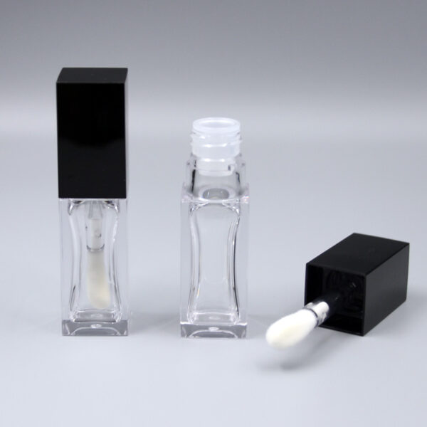 6.5 ml Empty Thick-Wall Square Lip Gloss Tube | Clear PET/PETG Container - Image 2