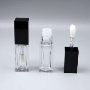 6.5 ml Empty Thick-Wall Square Lip Gloss Tube Clear PETPETG Container