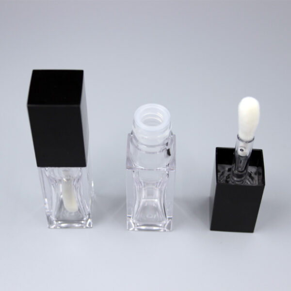 6.5 ml Empty Thick-Wall Square Lip Gloss Tube | Clear PET/PETG Container - Image 3