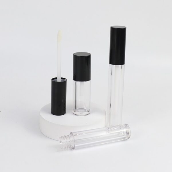 3.3ml Empty Round Lip Gloss Tube – Clear PETG, Slim Wand, Wholesale - Image 2