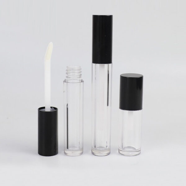 4ml Empty Round Lip Gloss Tube – Clear PETG, Doe-Foot Wand, Wholesale - Image 2