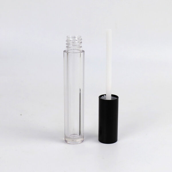 4ml Empty Round Lip Gloss Tube – Clear PETG, Doe-Foot Wand, Wholesale