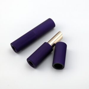 Magnetic Bottom-Fill Aluminum Lipstick Tube – Round Ribbed